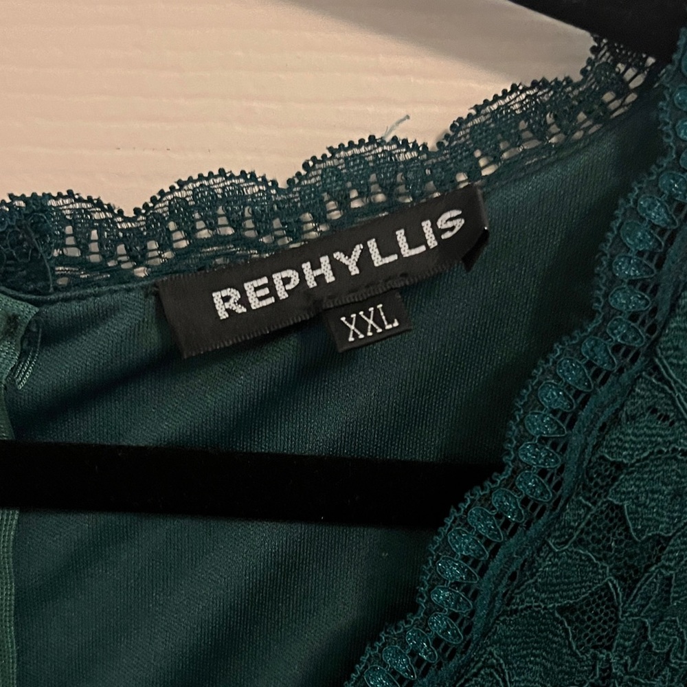 Rephyllis Teal Lace Maxi Dress
